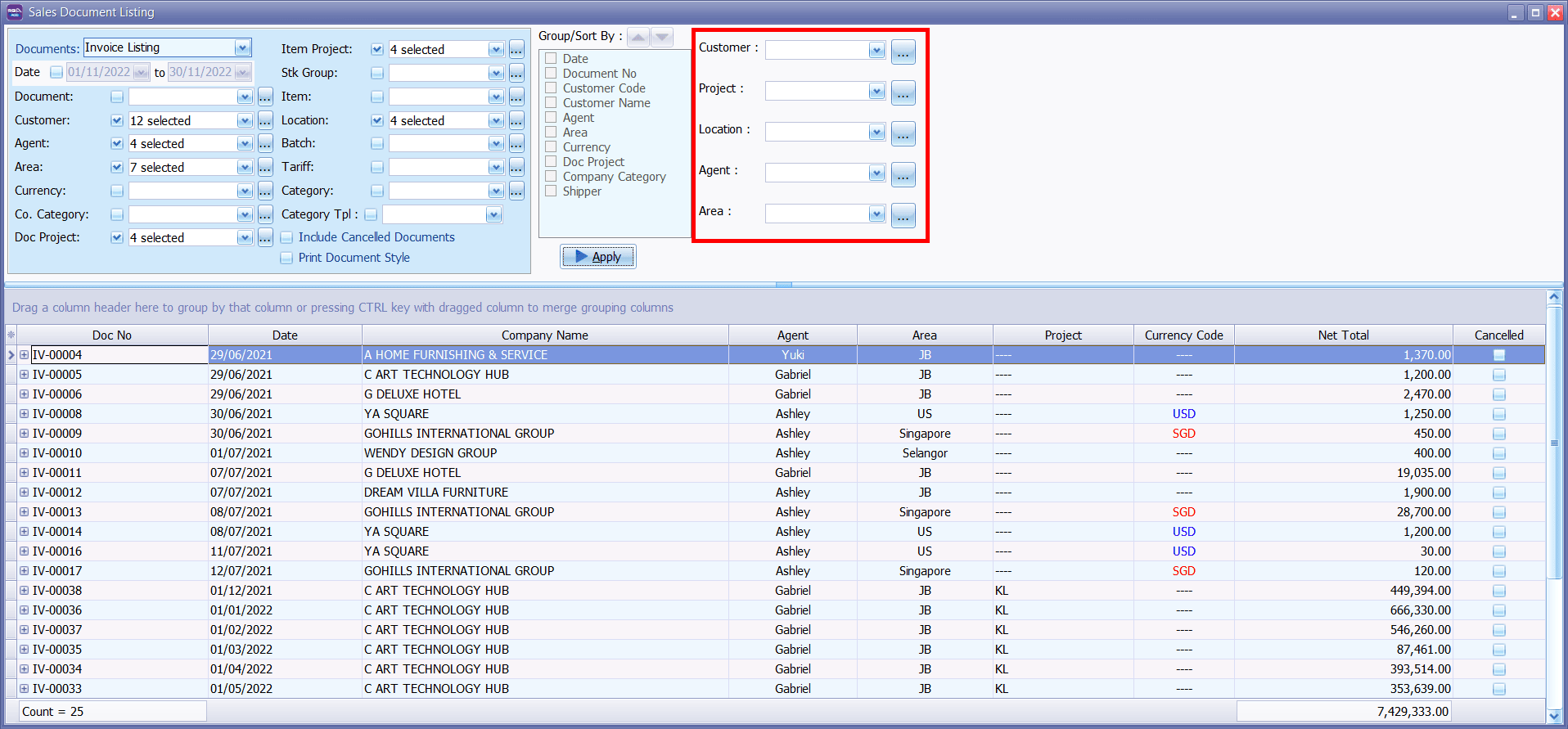 SQL Accounting Software - Easy Switching Between Branches